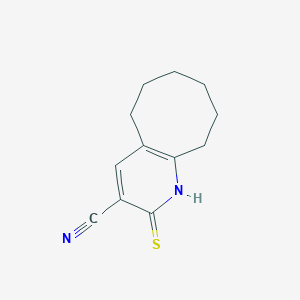 molecular formula C12H14N2S B460481 2-Thioxo-1,2,5,6,7,8,9,10-octahydrocycloocta[b]pyridine-3-carbonitrile CAS No. 154384-02-8