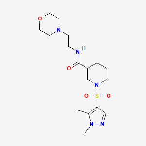 1-[(1,5-DIMETHYL-1H-PYRAZOL-4-YL)SULFONYL]-N~3~-(2-MORPHOLINOETHYL)-3-PIPERIDINECARBOXAMIDE