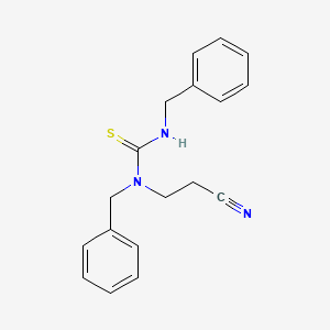 molecular formula C18H19N3S B4604814 1,3-Dibenzyl-1-(2-cyanoethyl)thiourea 