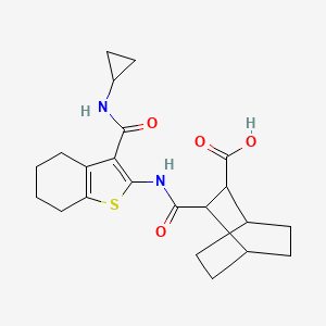 3-{[3-(Cyclopropylcarbamoyl)-4,5,6,7-tetrahydro-1-benzothiophen-2-yl]carbamoyl}bicyclo[2.2.2]octane-2-carboxylic acid