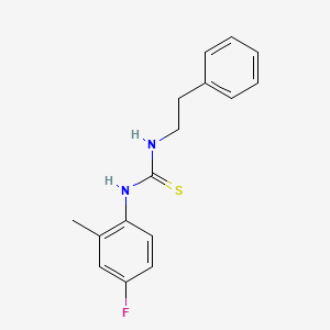 N-(4-fluoro-2-methylphenyl)-N'-(2-phenylethyl)thiourea