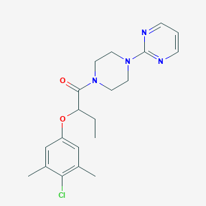 2-(4-Chloro-3,5-dimethylphenoxy)-1-[4-(pyrimidin-2-yl)piperazin-1-yl]butan-1-one