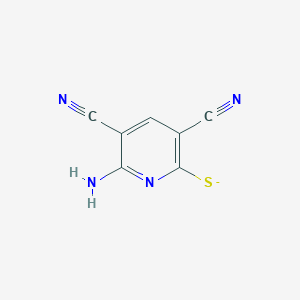 molecular formula C7H3N4S- B460492 2-Amino-6-sulfanylpyridine-3,5-dicarbonitrile 