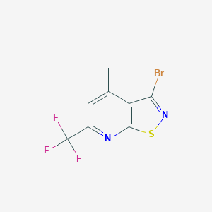 molecular formula C8H4BrF3N2S B460493 3-溴-4-甲基-6-(三氟甲基)异噻唑并[5,4-b]吡啶 CAS No. 296797-18-7