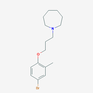 molecular formula C16H24BrNO B4604939 1-[3-(4-bromo-2-methylphenoxy)propyl]azepane 