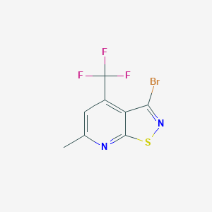 molecular formula C8H4BrF3N2S B460494 3-Bromo-6-methyl-4-(trifluoromethyl)isothiazolo[5,4-b]pyridine CAS No. 296797-19-8