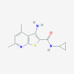 molecular formula C13H15N3OS B460497 3-amino-N-cyclopropyl-4,6-dimethylthieno[2,3-b]pyridine-2-carboxamide CAS No. 311333-11-6