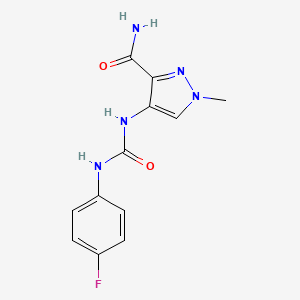 4-({[(4-fluorophenyl)amino]carbonyl}amino)-1-methyl-1H-pyrazole-3-carboxamide