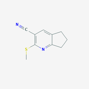 molecular formula C10H10N2S B460500 2-(methylsulfanyl)-6,7-dihydro-5H-cyclopenta[b]pyridine-3-carbonitrile CAS No. 154384-15-3