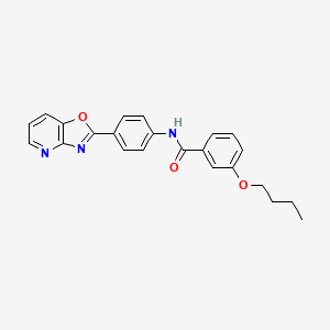 3-butoxy-N-[4-([1,3]oxazolo[4,5-b]pyridin-2-yl)phenyl]benzamide