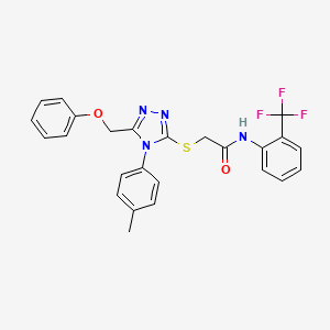 2-{[4-(4-methylphenyl)-5-(phenoxymethyl)-4H-1,2,4-triazol-3-yl]thio}-N-[2-(trifluoromethyl)phenyl]acetamide