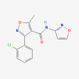 molecular formula C14H10ClN3O3 B4605039 3-(2-chlorophenyl)-N-3-isoxazolyl-5-methyl-4-isoxazolecarboxamide 