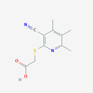 molecular formula C11H12N2O2S B460505 2-[(3-氰基-4,5,6-三甲基吡啶-2-基)硫烷基]乙酸 CAS No. 317324-72-4