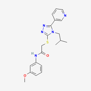 N-(3-methoxyphenyl)-2-{[4-(2-methylpropyl)-5-(pyridin-3-yl)-4H-1,2,4-triazol-3-yl]sulfanyl}acetamide