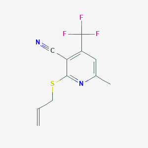 molecular formula C11H9F3N2S B460507 2-(Allylsulfanyl)-6-methyl-4-(trifluoromethyl)nicotinonitrile 