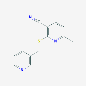 molecular formula C13H11N3S B460508 6-Methyl-2-[(pyridin-3-ylmethyl)sulfanyl]nicotinonitrile 
