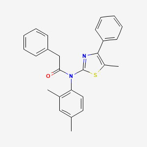 molecular formula C26H24N2OS B4605094 N-(2,4-dimethylphenyl)-N-(5-methyl-4-phenyl-1,3-thiazol-2-yl)-2-phenylacetamide 