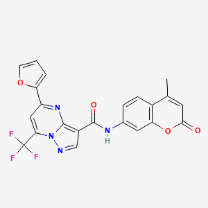 5-(2-furyl)-N-(4-methyl-2-oxo-2H-chromen-7-yl)-7-(trifluoromethyl)pyrazolo[1,5-a]pyrimidine-3-carboxamide