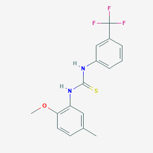 molecular formula C16H15F3N2OS B4605115 N-(2-methoxy-5-methylphenyl)-N'-[3-(trifluoromethyl)phenyl]thiourea 