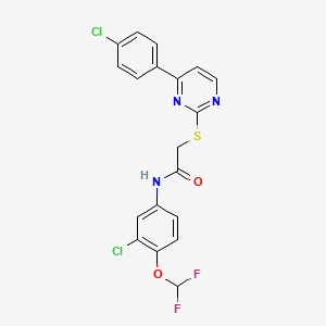 N~1~-[3-CHLORO-4-(DIFLUOROMETHOXY)PHENYL]-2-{[4-(4-CHLOROPHENYL)-2-PYRIMIDINYL]SULFANYL}ACETAMIDE