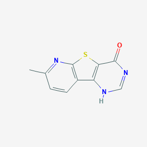 molecular formula C10H7N3OS B460515 11-methyl-8-thia-3,5,10-triazatricyclo[7.4.0.02,7]trideca-1(9),2(7),4,10,12-pentaen-6-one 
