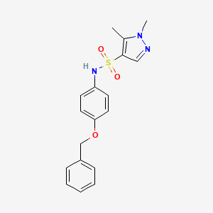 N-[4-(BENZYLOXY)PHENYL]-15-DIMETHYL-1H-PYRAZOLE-4-SULFONAMIDE