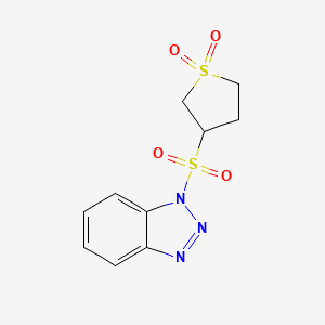 molecular formula C10H11N3O4S2 B4605176 3-(Benzotriazol-1-ylsulfonyl)thiolane 1,1-dioxide 