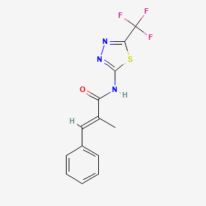 molecular formula C13H10F3N3OS B4605177 (E)-2-METHYL-3-PHENYL-N-[5-(TRIFLUOROMETHYL)-1,3,4-THIADIAZOL-2-YL]-2-PROPENAMIDE 