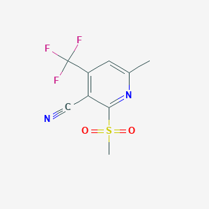 molecular formula C9H7F3N2O2S B460518 6-Methyl-2-(methylsulfonyl)-4-(trifluoromethyl)nicotinonitrile CAS No. 625369-31-5