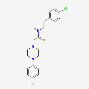 molecular formula C20H23Cl2N3O B4605186 N-[2-(4-chlorophenyl)ethyl]-2-[4-(4-chlorophenyl)piperazin-1-yl]acetamide 