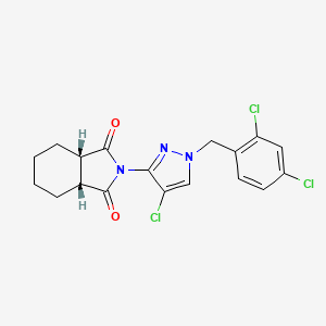 (3aR,7aS)-2-[4-chloro-1-(2,4-dichlorobenzyl)-1H-pyrazol-3-yl]hexahydro-1H-isoindole-1,3(2H)-dione