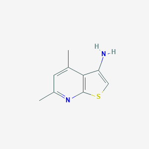 molecular formula C9H10N2S B460519 4,6-Dimethylthieno[2,3-b]pyridin-3-amine CAS No. 55023-31-9