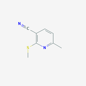 molecular formula C8H8N2S B460520 6-Methyl-2-(methylsulfanyl)nicotinonitrile CAS No. 90716-15-7
