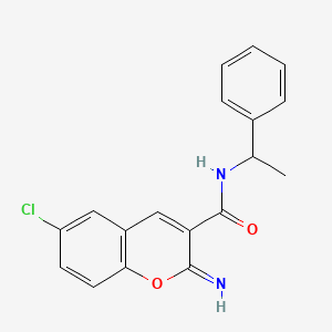 molecular formula C18H15ClN2O2 B4605218 6-chloro-2-imino-N-(1-phenylethyl)-2H-chromene-3-carboxamide 