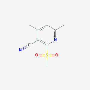 molecular formula C9H10N2O2S B460523 4,6-Dimethyl-2-(methylsulfonyl)nicotinonitrile 