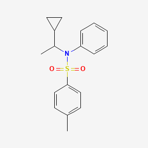 molecular formula C18H21NO2S B4605244 N-(1-cyclopropylethyl)-4-methyl-N-phenylbenzenesulfonamide 