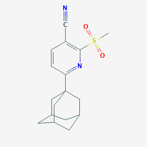 molecular formula C17H20N2O2S B460525 6-(1-Adamantyl)-2-(methylsulfonyl)nicotinonitrile 