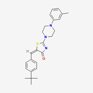 molecular formula C25H29N3OS B4605255 (5E)-5-(4-tert-butylbenzylidene)-2-[4-(3-methylphenyl)piperazin-1-yl]-1,3-thiazol-4(5H)-one 