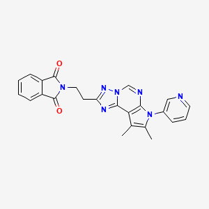 2-{2-[8,9-dimethyl-7-(3-pyridinyl)-7H-pyrrolo[3,2-e][1,2,4]triazolo[1,5-c]pyrimidin-2-yl]ethyl}-1H-isoindole-1,3(2H)-dione