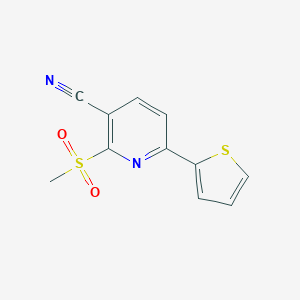 molecular formula C11H8N2O2S2 B460526 2-(Methylsulfonyl)-6-(2-thienyl)nicotinonitrile 