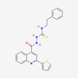 N-(2-phenylethyl)-2-{[2-(2-thienyl)-4-quinolinyl]carbonyl}hydrazinecarbothioamide