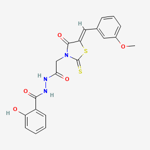 2-hydroxy-N'-{[5-(3-methoxybenzylidene)-4-oxo-2-thioxo-1,3-thiazolidin-3-yl]acetyl}benzohydrazide