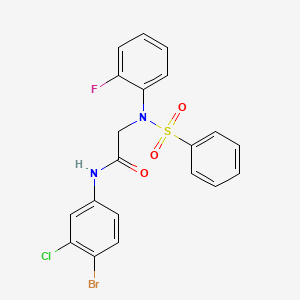 N~1~-(4-bromo-3-chlorophenyl)-N~2~-(2-fluorophenyl)-N~2~-(phenylsulfonyl)glycinamide