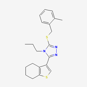 2-METHYLBENZYL [4-PROPYL-5-(4,5,6,7-TETRAHYDRO-1-BENZOTHIOPHEN-3-YL)-4H-1,2,4-TRIAZOL-3-YL] SULFIDE