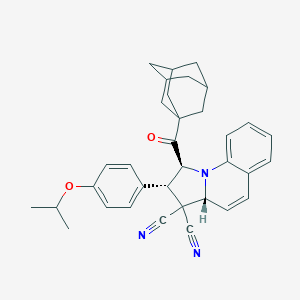 molecular formula C34H35N3O2 B460535 1-(1-adamantylcarbonyl)-2-(4-isopropoxyphenyl)-1,2-dihydropyrrolo[1,2-a]quinoline-3,3(3aH)-dicarbonitrile CAS No. 293751-86-7