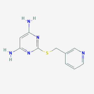 molecular formula C10H11N5S B460538 2-(3-Pyridylmethylthio)pyrimidine-4,6-diamine CAS No. 95016-51-6