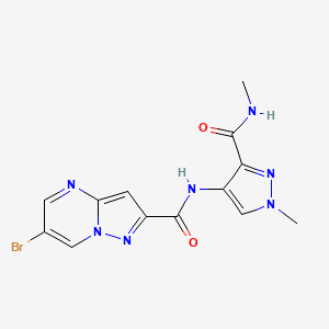 6-BROMO-N~2~-{1-METHYL-3-[(METHYLAMINO)CARBONYL]-1H-PYRAZOL-4-YL}PYRAZOLO[1,5-A]PYRIMIDINE-2-CARBOXAMIDE