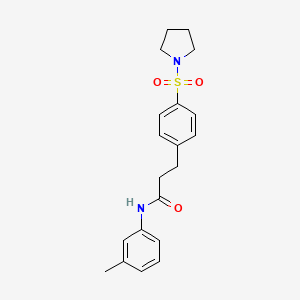 N-(3-METHYLPHENYL)-3-[4-(PYRROLIDINE-1-SULFONYL)PHENYL]PROPANAMIDE