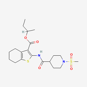 SEC-BUTYL 2-({[1-(METHYLSULFONYL)-4-PIPERIDYL]CARBONYL}AMINO)-4,5,6,7-TETRAHYDRO-1-BENZOTHIOPHENE-3-CARBOXYLATE