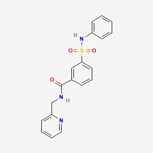 molecular formula C19H17N3O3S B4605432 3-(anilinosulfonyl)-N-(2-pyridinylmethyl)benzamide 